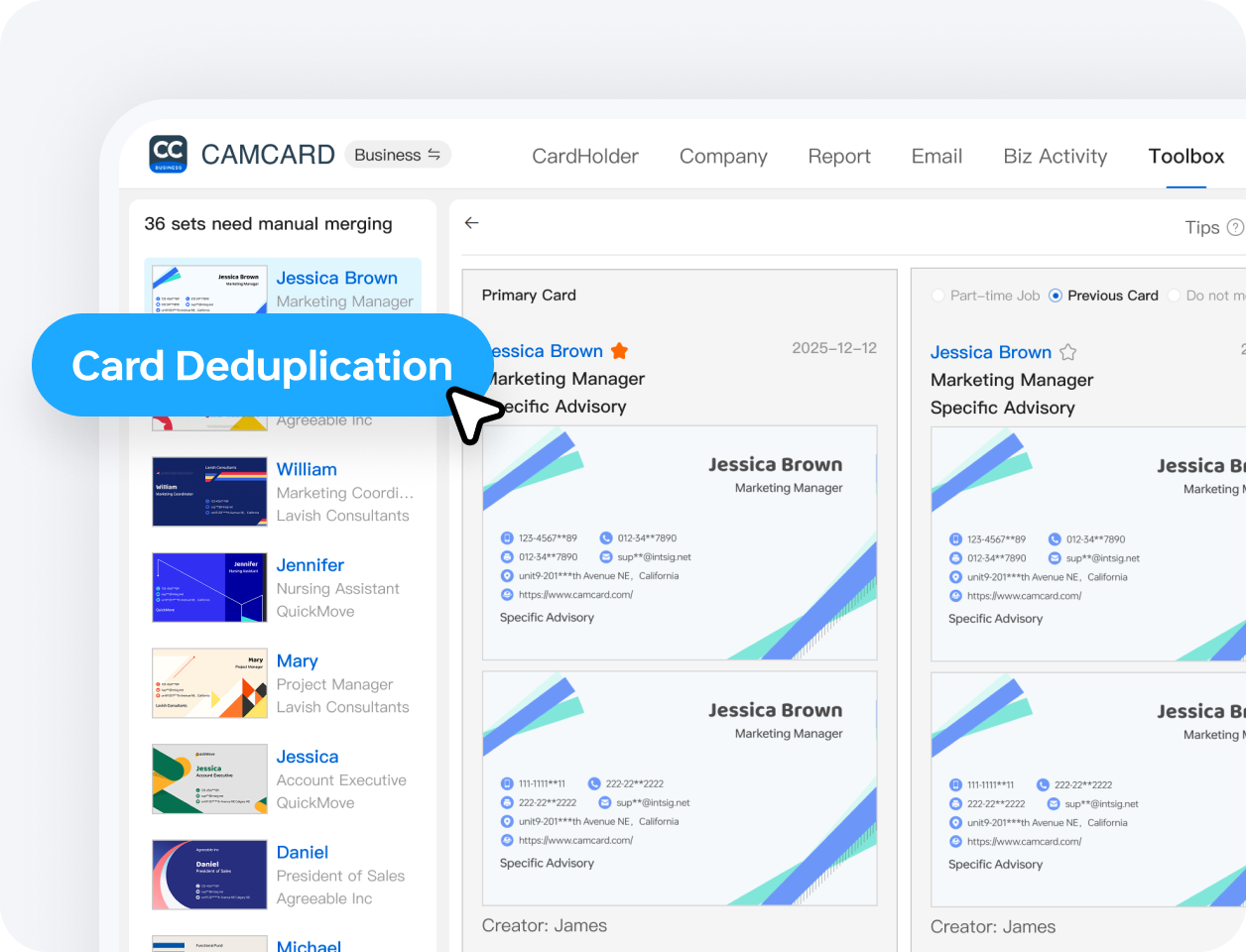 AI business card scanner, supports 17 languages